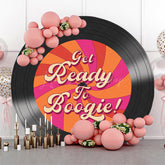 Lofaris Get Ready To Boogie Vinyl Records Round Backdrop